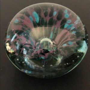 KERRY HAND BLOWN IRISH FLORAL PAPERWEIGHT